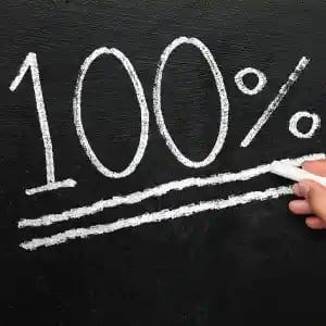 100% met krijt geschreven.